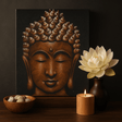 Buddha Painting, Copper Brocade 80x60cm - SHAMTAM.COM