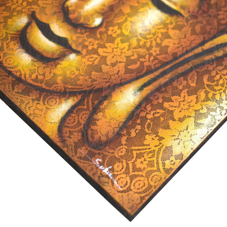 Buddha Painting - Gold Brocade Detail - SHAMTAM.COM