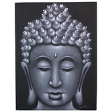 Buddha Painting - Grey Sand Finish - SHAMTAM.COM