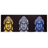 Buddha Painting - Three Heads Black - SHAMTAM.COM