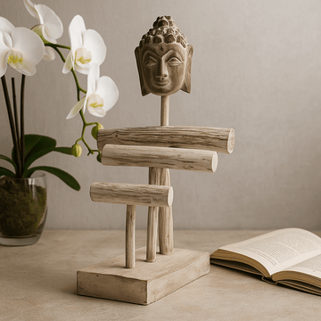 Buddha Stand 3-Branch Whitewash