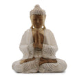 Buddha Statue Whitewash - 30cm Welcome - SHAMTAM.COM