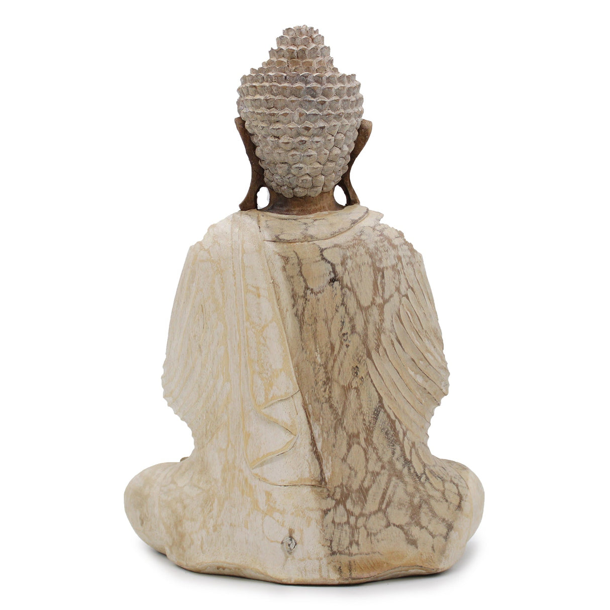 Buddha Statue Whitewash - 40cm Welcome - SHAMTAM.COM