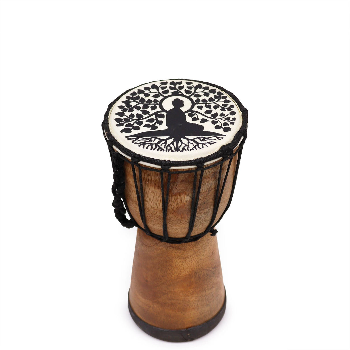 Djembe Drum Buddha Wide Top - 13cm - SHAMTAM.COM