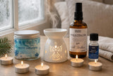 The House on Christmas Day: A Christmas gift set in one scent: White Christmas whipped soap, room and pillow spray, fragrance oil and an angel oil burner with tealights