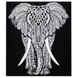 B&W Double Cotton Bedspread + Wall Hanging - Elephant - SHAMTAM.COM