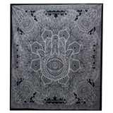 B&W Double Cotton Bedspread + Wall Hanging - Hamsa - SHAMTAM.COM