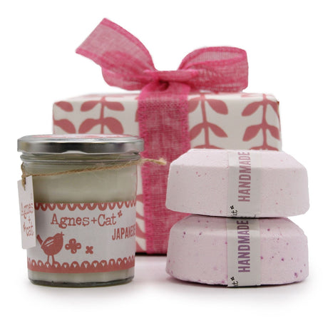 Candle and Bath Fizzers Gift Set 3 - Piece - SHAMTAM.COM
