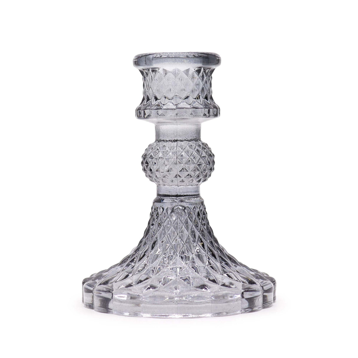 Vintage Dinner Candle Holder - Midnight Grey (2 pcs) - SHAMTAM.COM