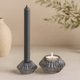 Candle Holder Taper and Tealight Midnight Grey 2 - Pack - SHAMTAM.COM