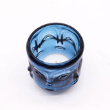 Buddha Faces Candle Jar - Royal Blue (2 pcs) - SHAMTAM.COM