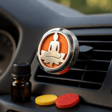 Car Vent Clip Diffuser Lotus Buddha, 10 Pads