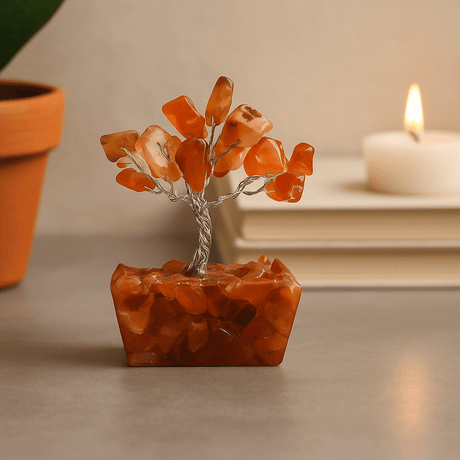 Carnelian Gemstone Tree Orgonite Base, 12 Pack - SHAMTAM.COM