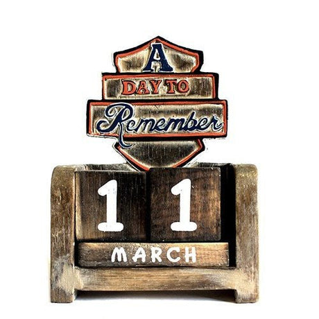 Perpetual Calendar Carved Sign - A Day to Remember - SHAMTAM.COM