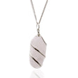 Rough Rose Quartz Necklace Cascade Wrapped Gemstone Crystal - SHAMTAM.COM