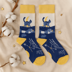 Cat Socks S/M Midnight Cat - SHAMTAM.COM