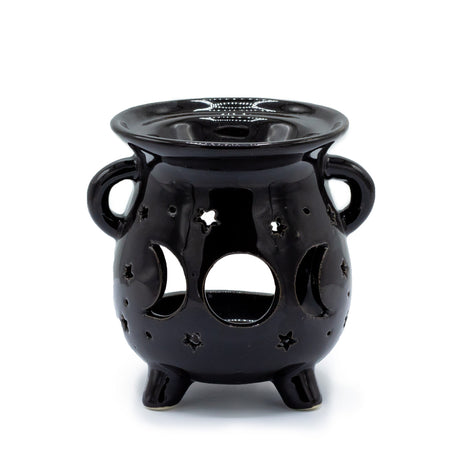 Cauldron Oil Burner - Moon Phase - Black - SHAMTAM.COM