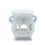 Cauldron Oil Burner - Moon Phase - White - SHAMTAM.COM