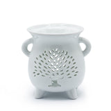 Cauldron Oil Burner - Tree of Life - White - SHAMTAM.COM