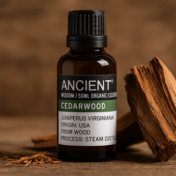 Cedarwood Essential Oil Organic Steam Distilled 50ml