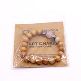 Cedarwood Heart Chakra Bangle with Rose Quartz - SHAMTAM.COM