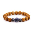 Sodalite Bracelet Cedarwood Throat Chakra - SHAMTAM.COM