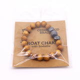 Sodalite Bracelet Cedarwood Throat Chakra - SHAMTAM.COM