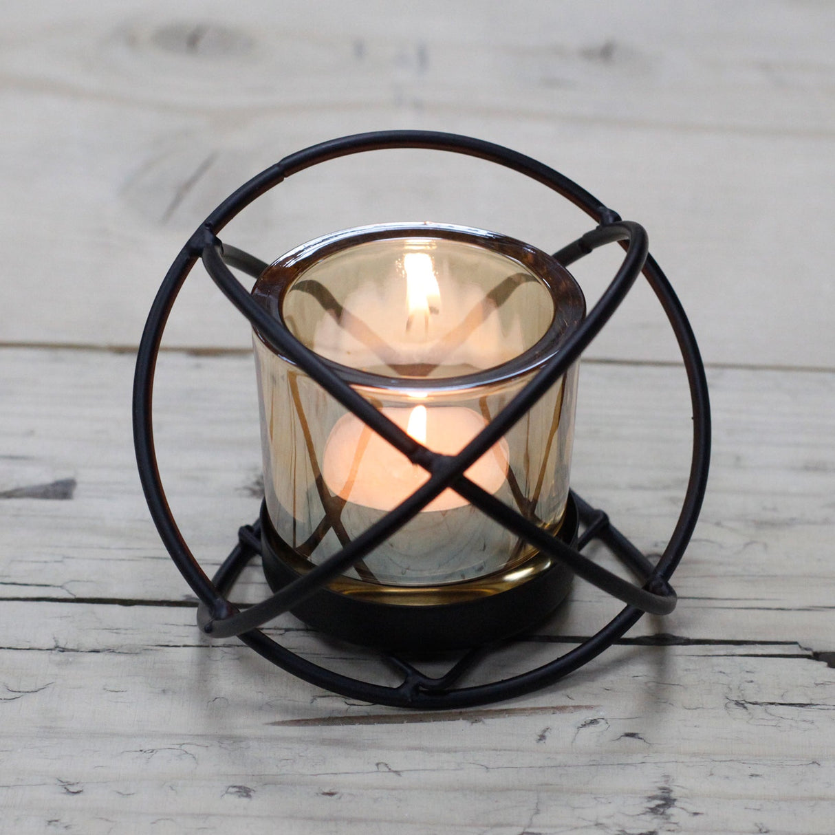 Centrepiece Iron Votive Candle Holder - 1 Cup Single Ball - SHAMTAM.COM