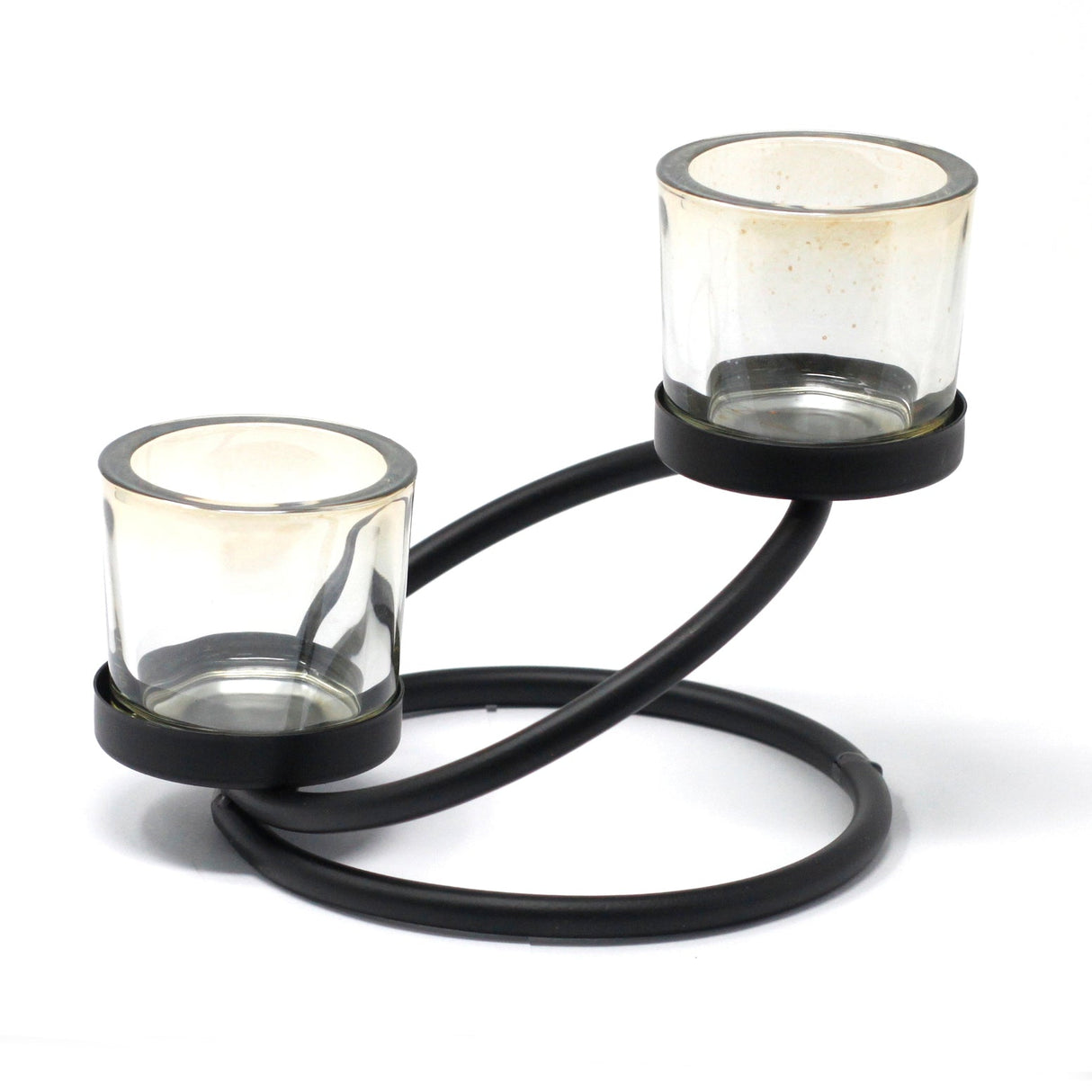 Centrepiece Iron Votive Candle Holder - 2 Cup Double Step - SHAMTAM.COM