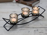 Centrepiece Iron Votive Candle Holder - 3 Cup Silluethe - SHAMTAM.COM