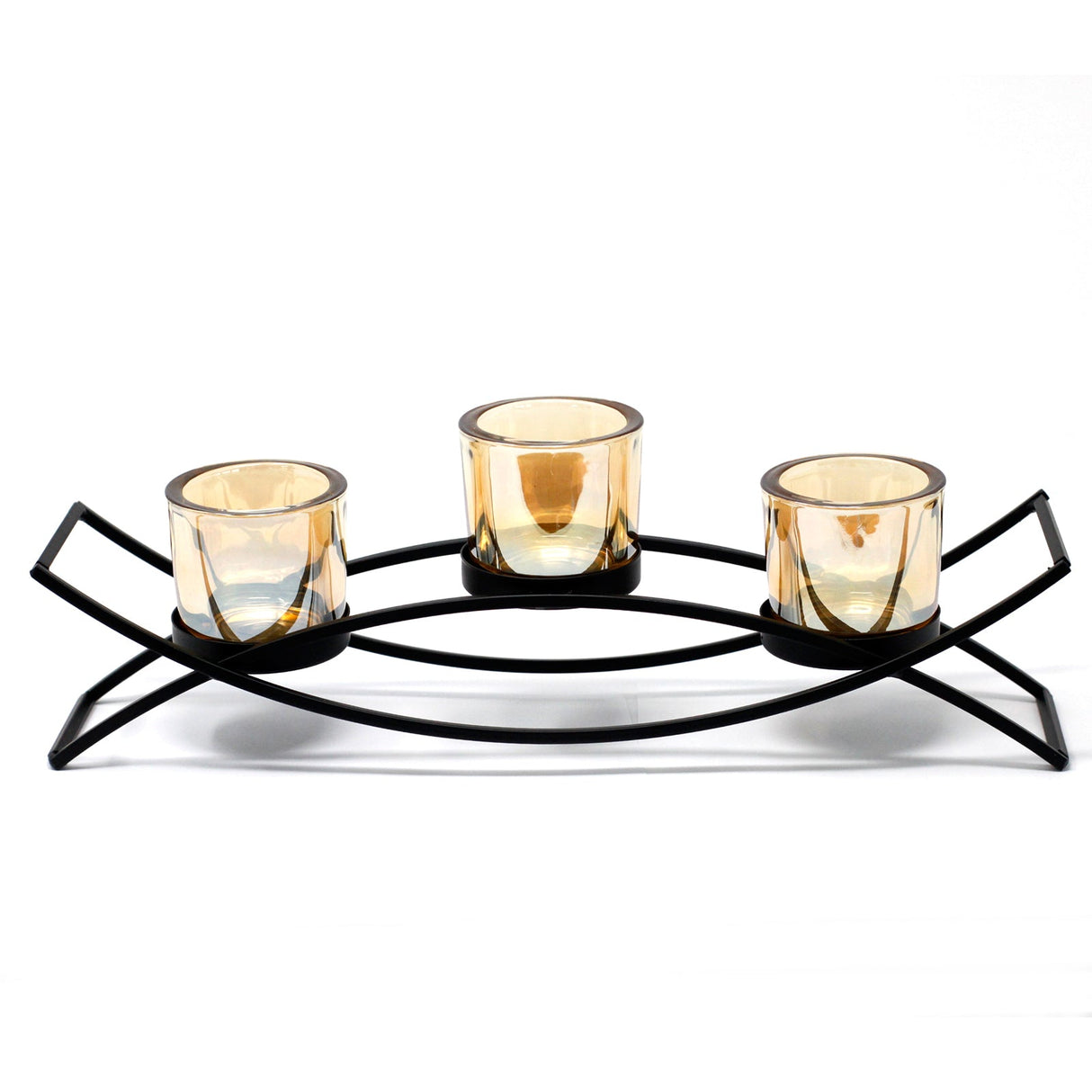 Centrepiece Iron Votive Candle Holder - 3 Cup Silluethe - SHAMTAM.COM