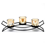 Centrepiece Iron Votive Candle Holder - 3 Cup Silluethe - SHAMTAM.COM