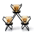 Centrepiece Iron Votive Candle Holder - 3 Cup Triangle - SHAMTAM.COM