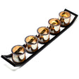 Centrepiece Iron Votive Candle Holder - 5 Cup Ledge - SHAMTAM.COM