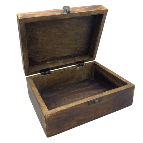 Large Ceramic Glazed Wood Box - 20x15x7.5cm - White - SHAMTAM.COM