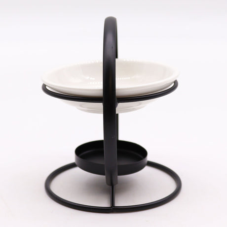 Oil Burner Ceramic & Metal Round Stand - SHAMTAM.COM