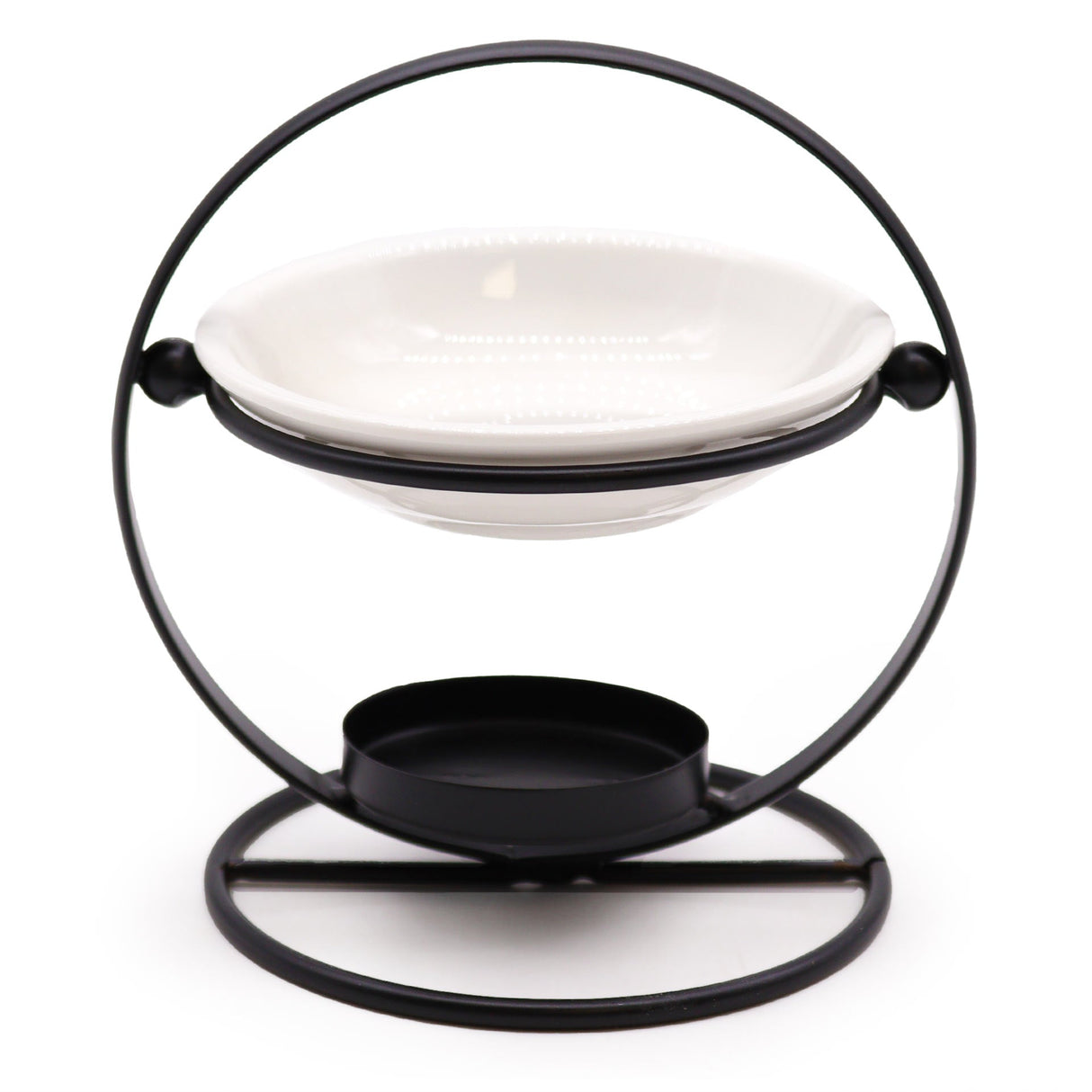 Oil Burner Ceramic & Metal Round Stand - SHAMTAM.COM