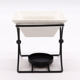 Oil Burner Ceramic & Metal Square Stand - SHAMTAM.COM