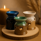 Ceramic Oil Burner Heart Cut - Out Assorted - SHAMTAM.COM