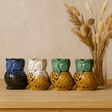 Ceramic Oil Burner Rustic Owl Side View Assorted - SHAMTAM.COM