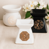 Ceramic Oil Burner, Yin Yang Terracotta Style - SHAMTAM.COM