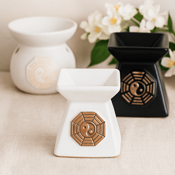 Ceramic Oil Burner, Yin Yang Terracotta Style