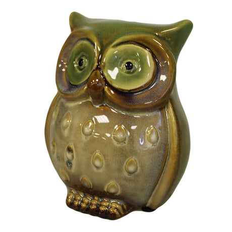 Ceramic Owl Bank - Green - SHAMTAM.COM