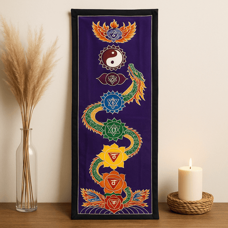 Chakra Banner Dragon Wall Hanging 175x53cm - SHAMTAM.COM
