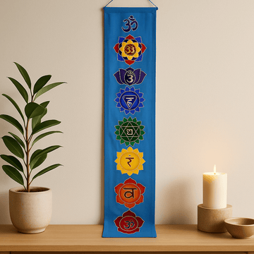 Baner czakrowy niebieski niebo 183x35cm