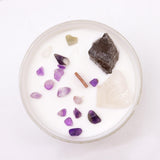 Crown Chakra Crystal Candle - Sahasrara - SHAMTAM.COM