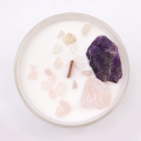 Third Eye Chakra Crystal Candle - Ajna - SHAMTAM.COM