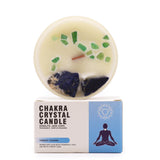 Throat Chakra Crystal Candle - Vishuddha - SHAMTAM.COM