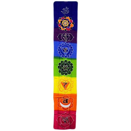 Chakra Drop Banner - Rainbow 183x35cm - SHAMTAM.COM