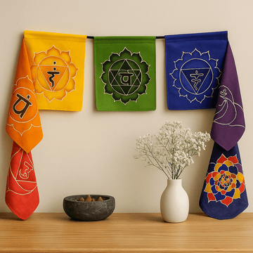 Chakra Flags 7-Pack 32x23 cm
